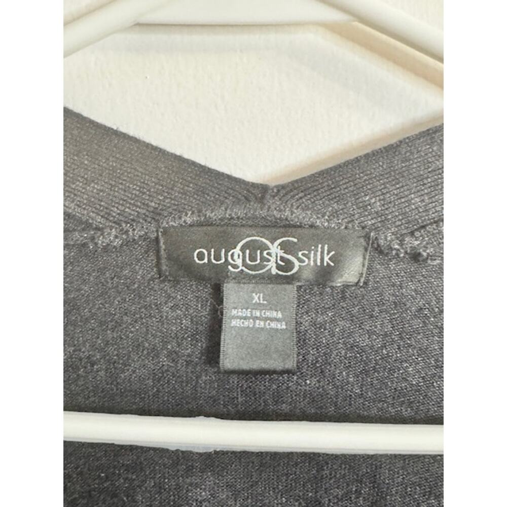 Charcoal Gray Cardigan w/Elbow Patches- Women's Size XL-Regency,Casual,Cozy - Picture 4 of 7